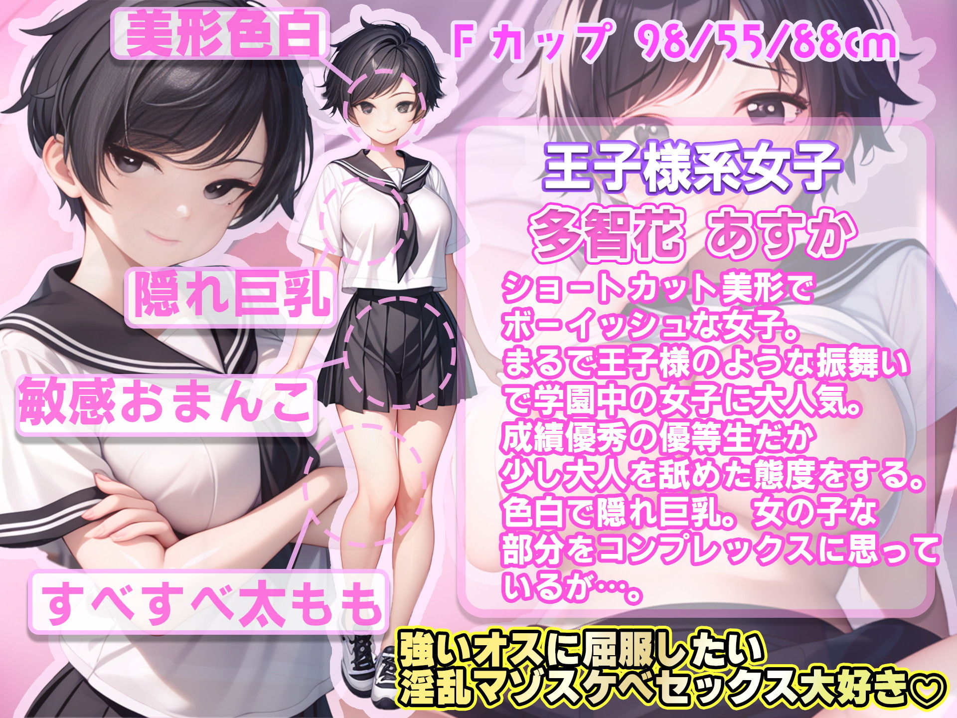 d_484080│【オホ声アクメ】【生意気王子様系ボーイッシュ女子】はあなた専用メス媚びご奉仕快楽堕ちおまんこ個人教育指導││辱め