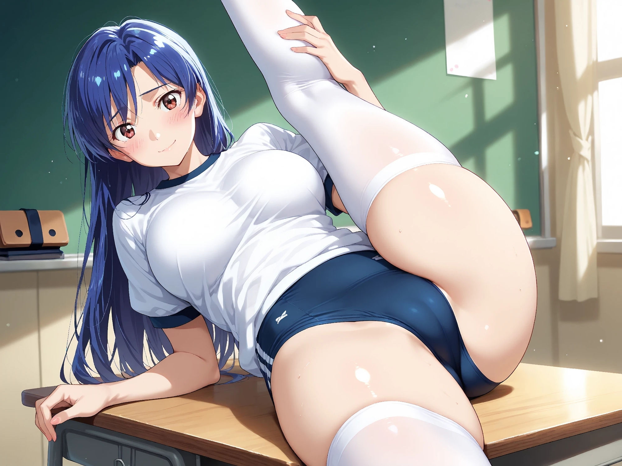 d_589977│【雌イキヒロイン】アイドルマ●ター 如●千早 ブルマでスポンサーおじさんにご奉仕││デモ・体験版あり