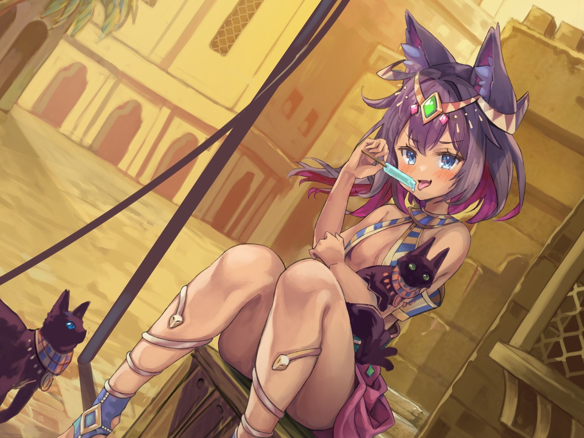 d_613435│【にゃん喘ぎ】バステトちゃんの恩返し【チン嗅ぎ】││ネコミミ・獣系